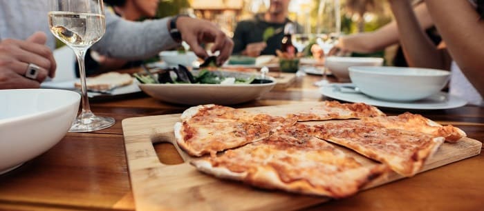 Maridaje de pizza y vino