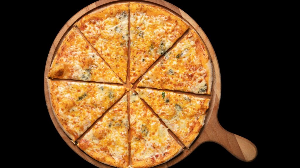 Pizza de cuatro quesos